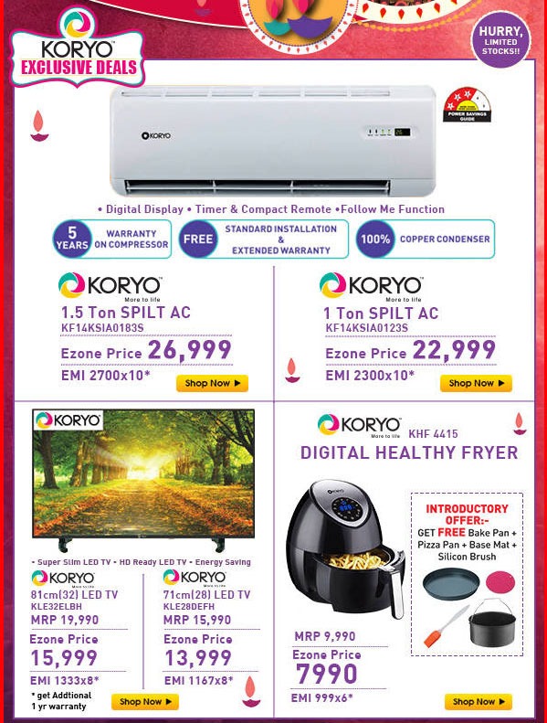 ezone-electronics-sale-diwali-big-bazaar-public-sale-gandhi-jayanti-2015-offers-koryo