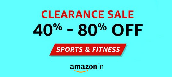 0 Deal: Flat 40%-80% OFF at 0 Sports & Fitness Clearance Sale - July 2018