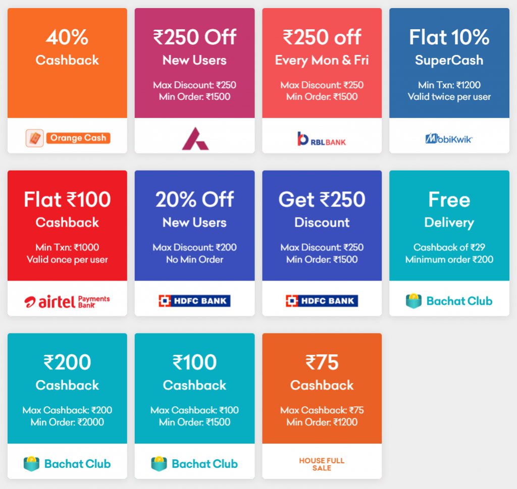 Grofers Coupon Grofers Housefull Sale from 1st7th Every Month Up to