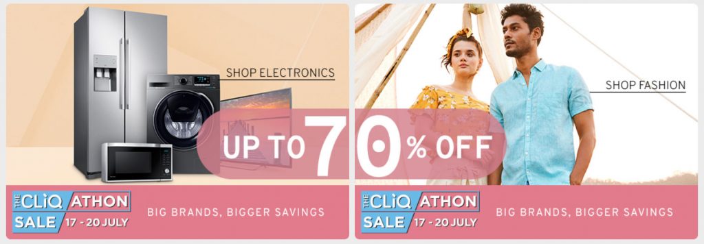 TATA CLiQ Deal TATA CLiQ Cliqathon Sale 17 20 July 2020 Up To 70 