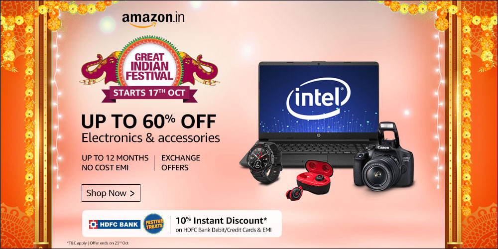 Amazon.in Deal Deals on electronic devices Up to 60 OFF Amazon