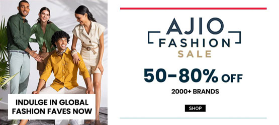 AJIO Fashion Sale – Flat 50-80% OFF on Clothing & Accessories for Men, Women & Kids - AJIO